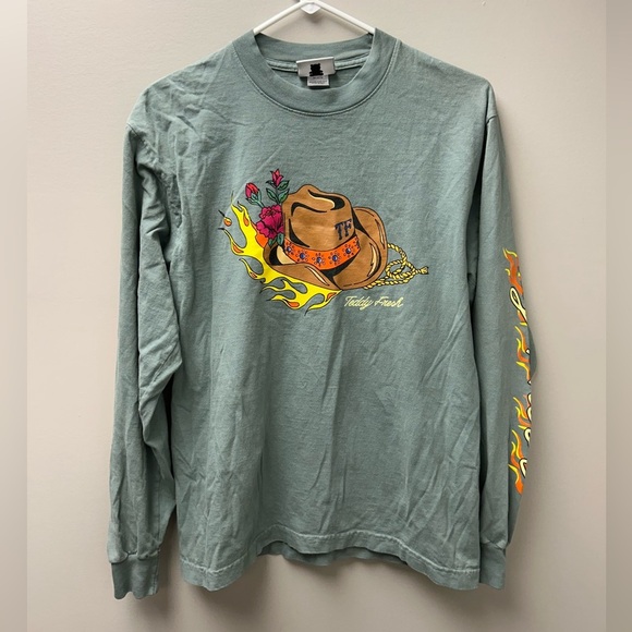 Teddy Fresh Other - Teddy Fresh Flaming Cowboy‎ Hat Long Sleeve T Shirt
